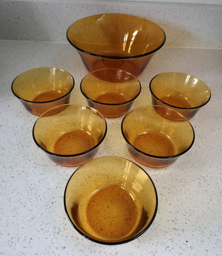 Vintage duralex amber - amber, glass