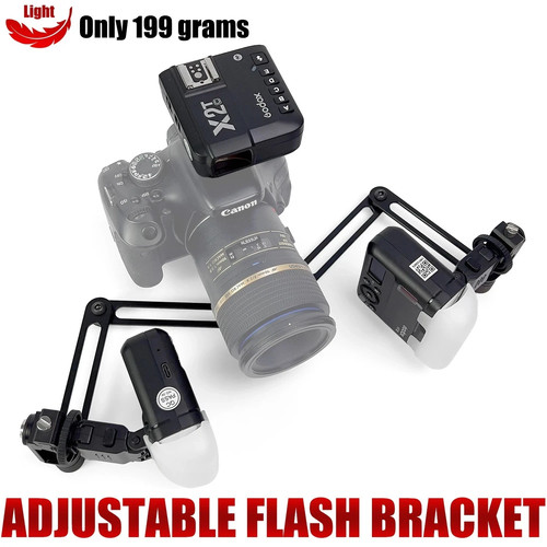 Adjustable twin flash bracket - flash,