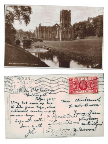 Vintage postcard fountains - postcard,