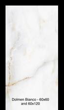 Dolmen Bianco 60x120 Glossy porcelain wall and floor tiles, 60x60 Matt