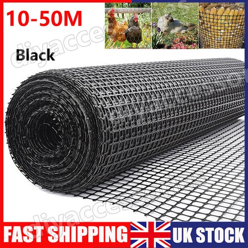 50m black pvc plastic - black,