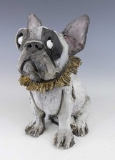 Pottery / Ceramic Dog (French