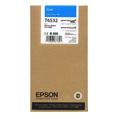 Original epson t6532 cyan ink - t6532,