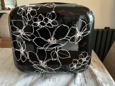 Radley Vanity Overnight Weekend Case Black Floral Hard Shell Zipped Exc Cond