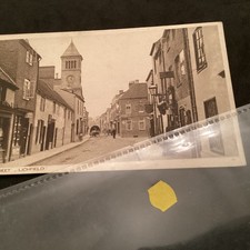 old Staffordshire Picture postcard  Lichfield ,Bird Street , E Taylor Card