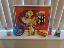 vintage simpsons figures, alarm clock, radio and tray great condition 