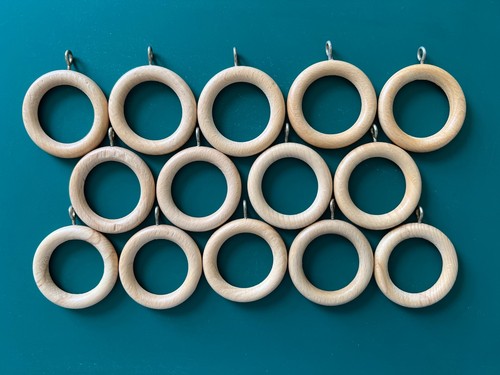 Set wooden curtain rings - set,