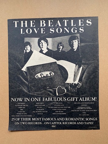 Beatles love songs poster - beatles,