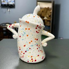 Retro Spotted Storage Jar with