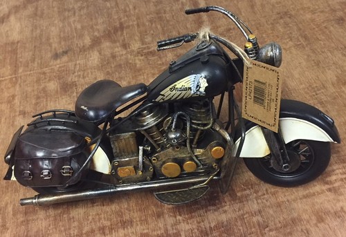 Metal tin black motorbike - tin,