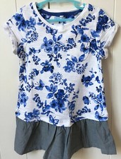 New + tags Next Cotton Tunic top /dress- age 5 - Butterflies +Flowers 