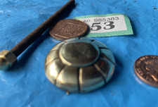 33mm CAST BRASS DOOR KNOCKER STRIKE PLATE striker Old VINTAGE Antique c1890   53