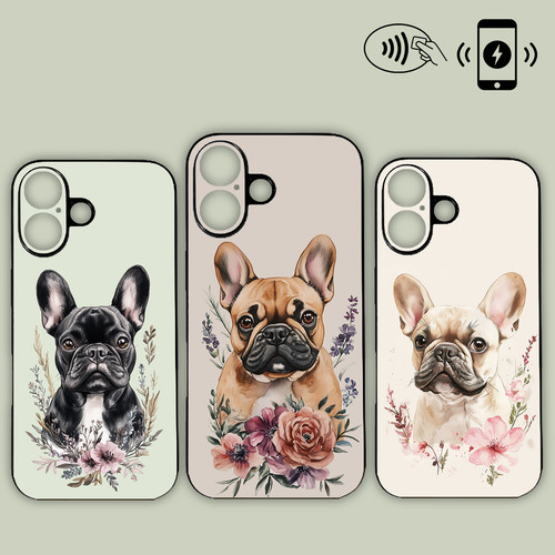 French bulldog floral cute pet - bulldog,