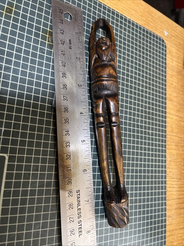 Japanese carved wood kiseru - carved,