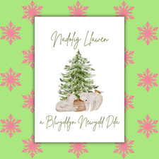 Nadolig Llawen a Blwyddyn Newydd Dda Card | Elegant Winter Welsh Christmas Card