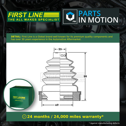 Joint boot fits renault - cv,