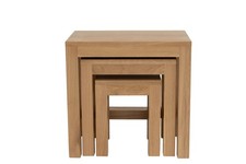 Nest of Tables Solid Oak Wood