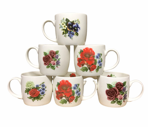 Assorted flower mug set - assorted,