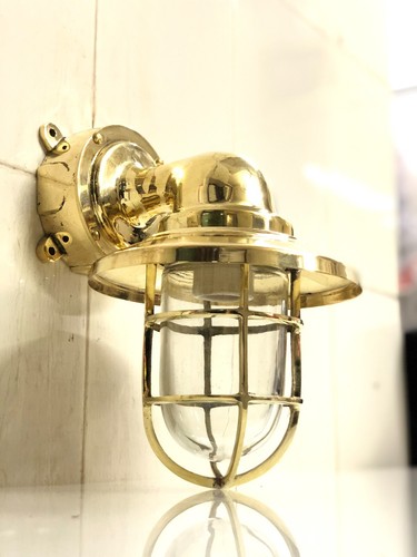 Bulkhead brass wall sconce - bulkhead,
