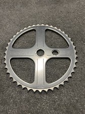 BMX Old School Redline 401 3 piece cranks Bubble font sprocket chain ring 43T