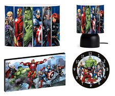 AVENGERS marvel superhero CEILING SHADE, TOUCH LAMP, WALL ART, CLOCK or BUNDLE