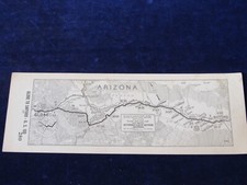 Vtg Strip Map Globe to Safford