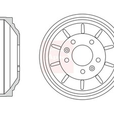 For FIAT SCUDO 270 272 2007 to 2016 Break Drum DRM9962