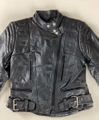 Leather biker jacket - leather,