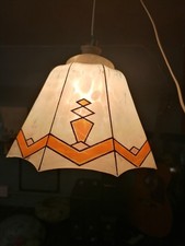 Vintage Art Deco Glass Pendant