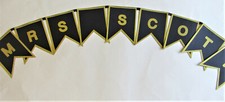 Peaky Blinders, Gatsby, party decorations, black gold, bunting, banners, wedding