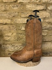 Vintage Acme Mens Brown Leather Embroidered Cowboy Boots Size UK 8.5 US 9.5D