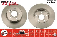 X2 PCS REAR BRAKE DISC ROTORS