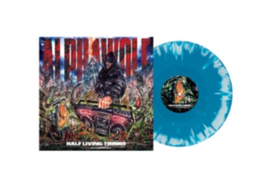 Half living things blue dark - living, (blue/dark