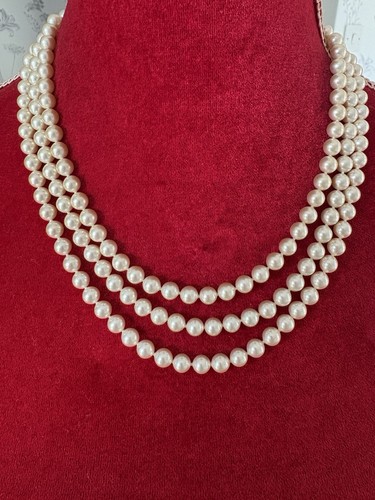 Vintage majorica three strand - vintage,