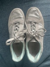 Diadora Heritage Borg Elite. Ladies Pale Silver & Mint Green Leather Size 7 UK. 