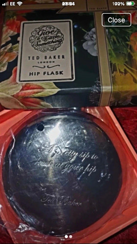 Ted baker 4oz - engraved, hip