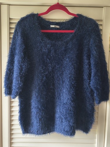 Dark blue short - dark, fluffy
