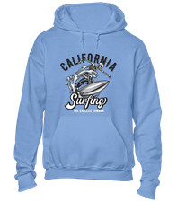 CALIFORNIA SURFING HOODY HOODIE SURFER SURFBOARD SUMMER HOLIDAY CLOTHING TOP