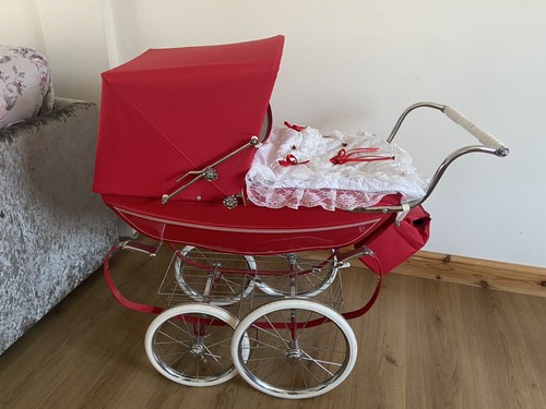 Silver cross dolls pram - pram, red