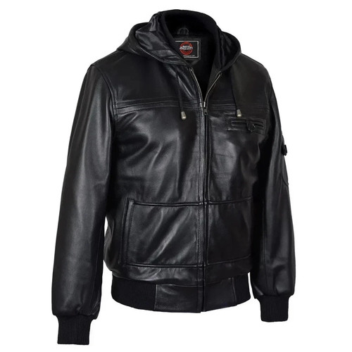 Men black premium leather - black,