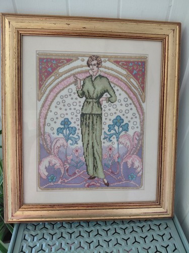 Framed art nouveau cross - nouveau,