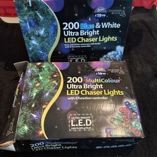 2 X LED Chaser Lights, 200 Blue And White, And 200 Multicolour