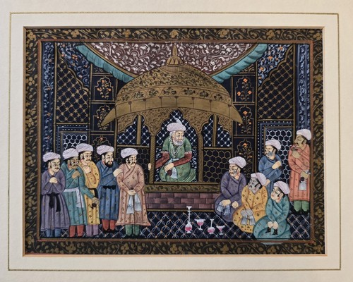 Mughal style gouache - mughal, court