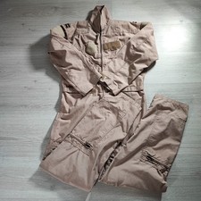 Vintage Para Parasuit Tan Canvas Boiler Suit Overalls Size 38R