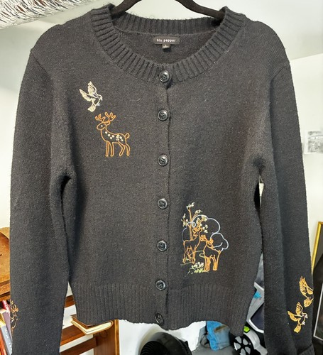Adorable blue cardigan sweater - blue,