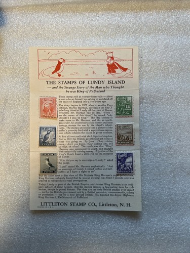 Stamps lundy island - island,