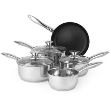 Russell Hobbs Classic Steel Pan Set 5 Piece (Damaged Packaging)