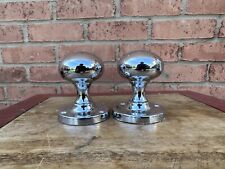 Chrome Round Internal Door Knobs Mortice Door Handles x 2 