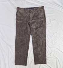 Mens M & S Brown Corduroy Cords Trousers Size 36 Waist Short Leg