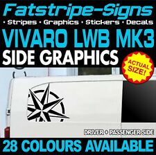 to fit VAUXHALL VIVARO MK3 LWB L2 COMPASS GRAPHICS STICKERS DECALS CAMPER VAN